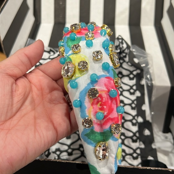 Lele Sadoughi x Roller Rabbit Beaded & Crystal Knotted Headband - Picture 8 of 10